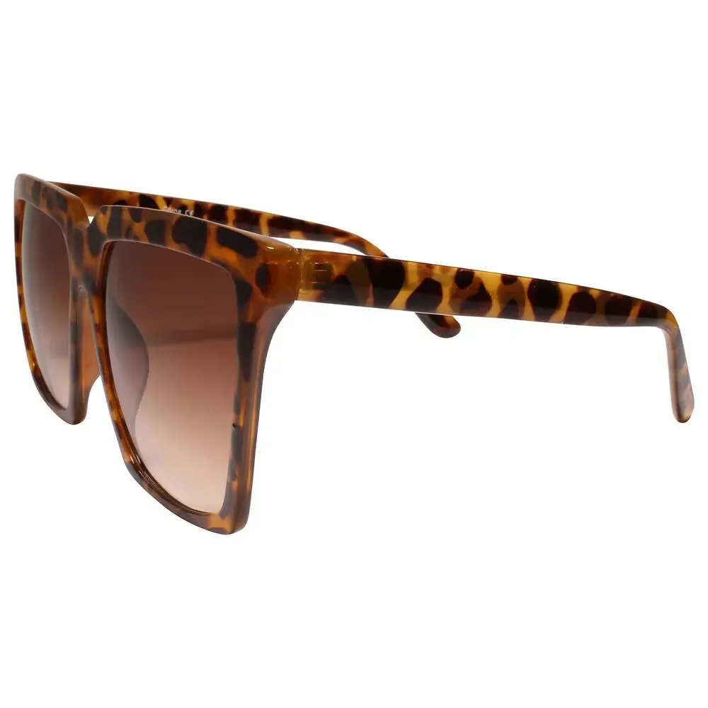 Oversized Stylish Tortoise Square Sunglasses